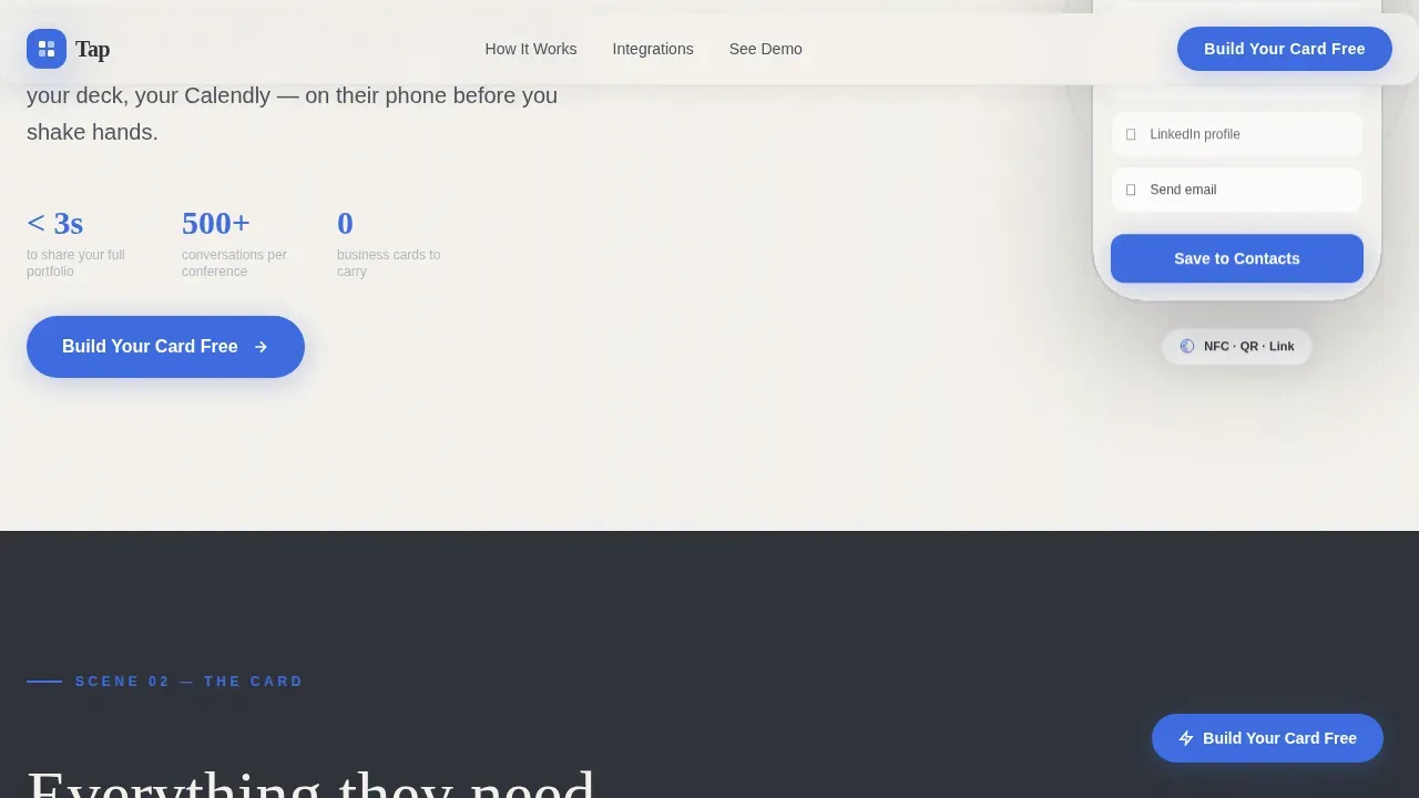 Executive Digital Card Landing Page Template