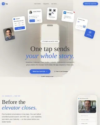 Executive Digital Card Landing Page Template