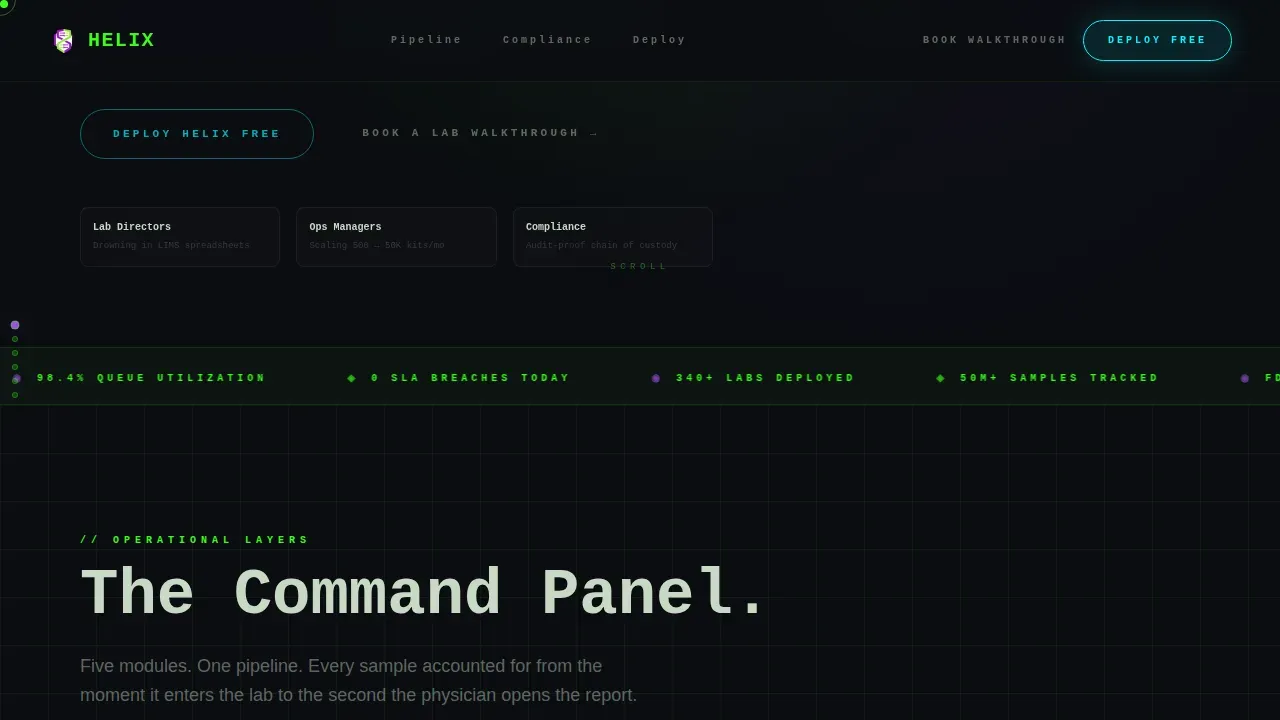 Advanced Genomic Testing Landing Page Template