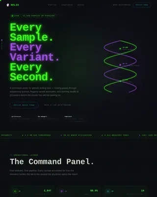 Advanced Genomic Testing Landing Page Template