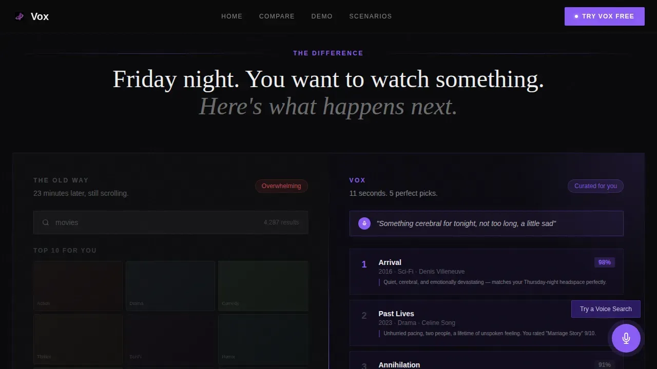 AI for Entertainment Comparison Website Template