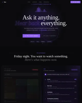 AI for Entertainment Comparison Website Template