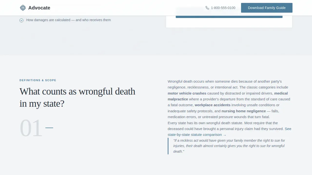 Personal Injury Counsel Landing Page Template