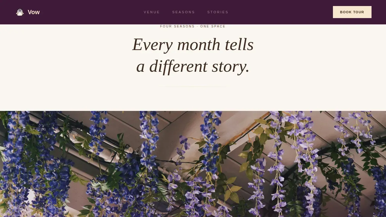 Heritage Wedding Venue Landing Page Template