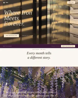 Heritage Wedding Venue Landing Page Template
