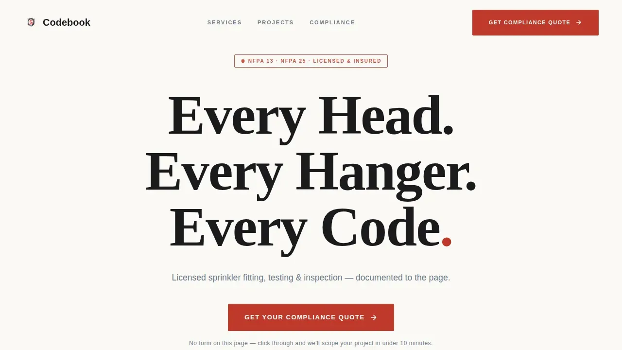 Compliant Fire Safety Landing Page Template