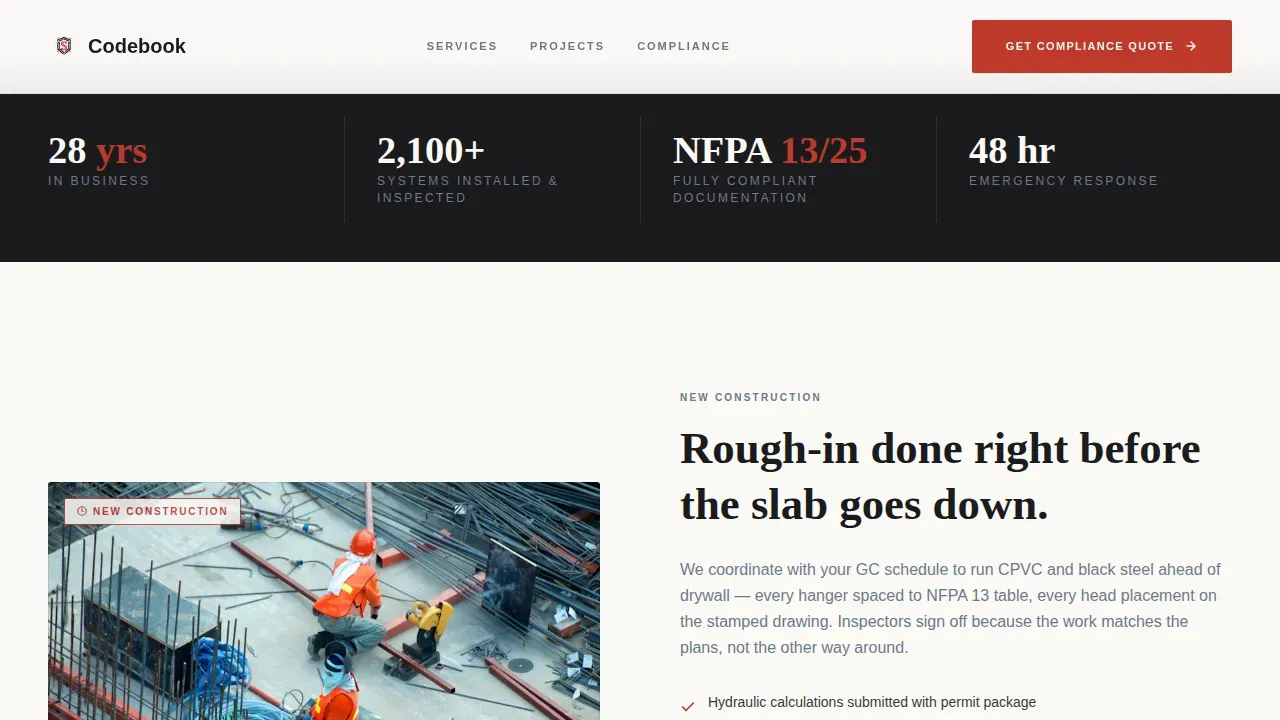Compliant Fire Safety Landing Page Template