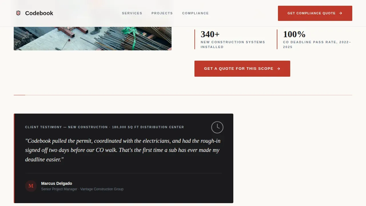 Compliant Fire Safety Landing Page Template