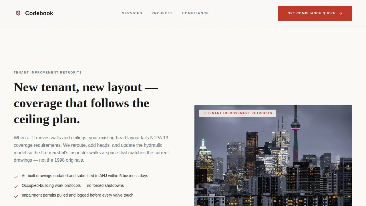 Compliant Fire Safety Landing Page Template