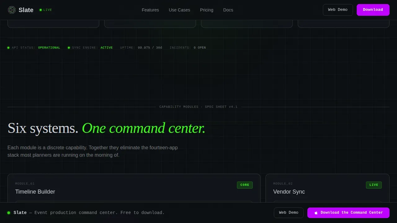 Intelligent Event Planning Landing Page Template