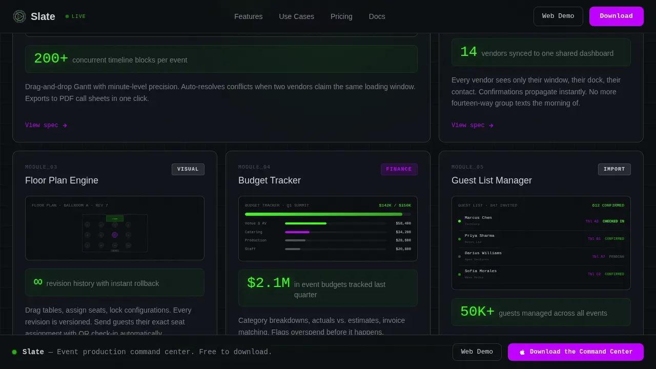 Intelligent Event Planning Landing Page Template