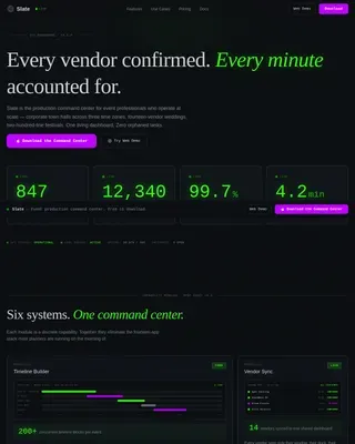 Intelligent Event Planning Landing Page Template
