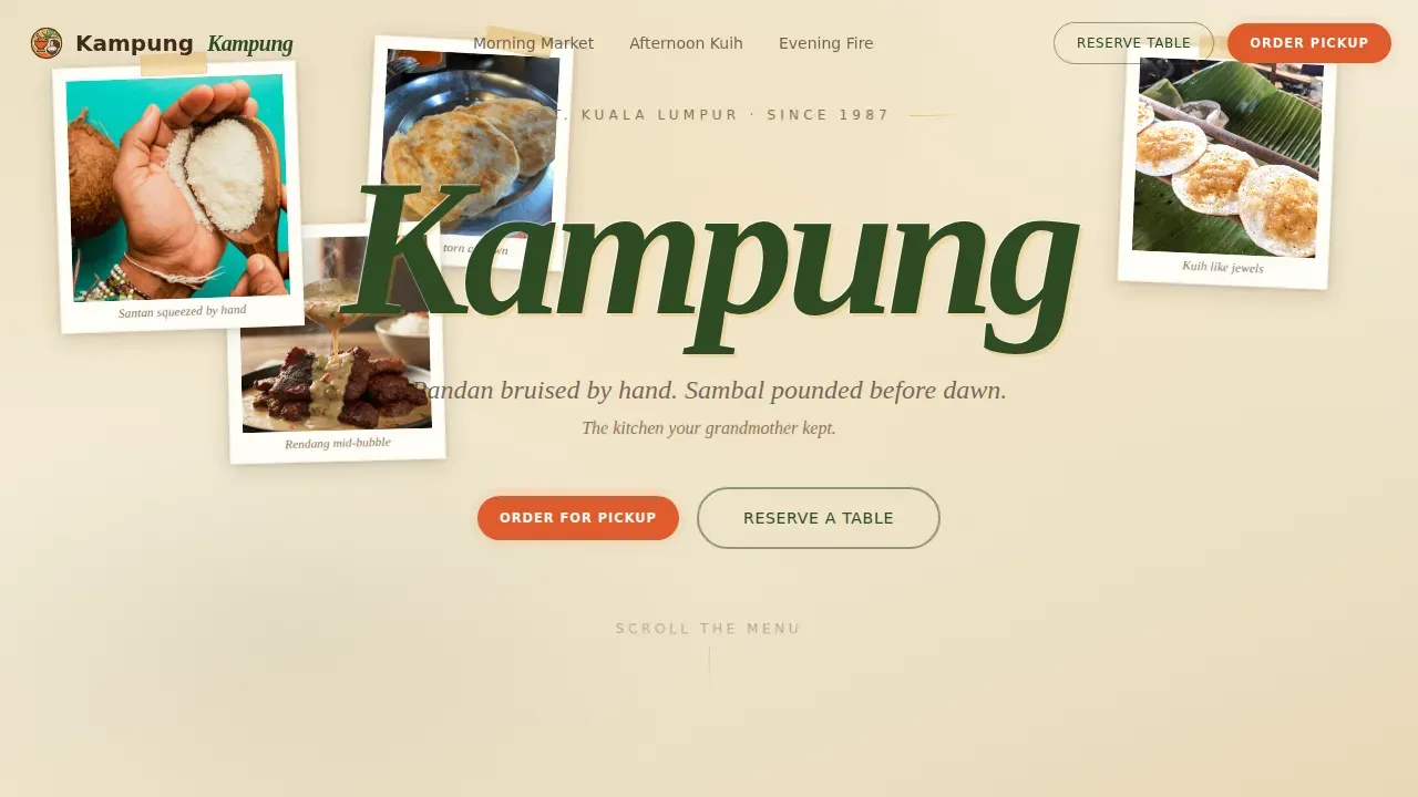 Complete Regional & Ethnic Restaurant Professional Website Template