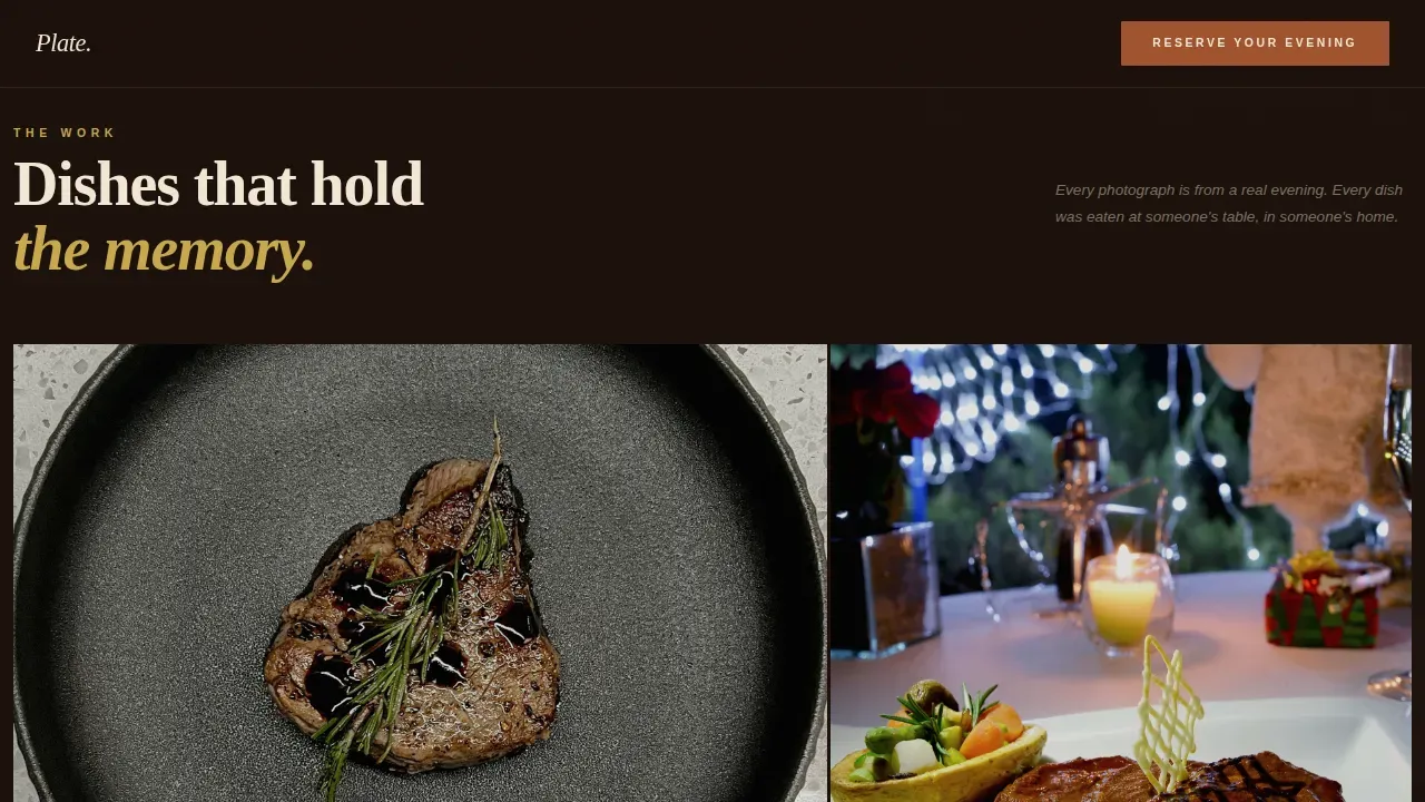 Exclusive Private Chef Landing Page Template