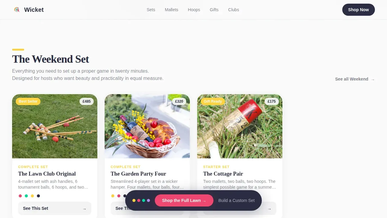 Hobby & Passion Supplies Portfolio Website Template