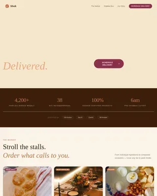 Specialist Kosher Food & Dining Appointment Booking Website Template