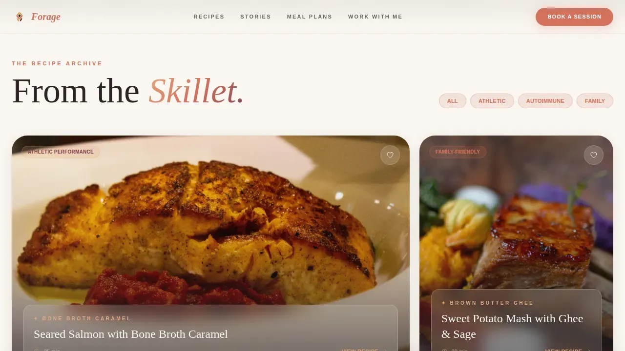 Gourmet Paleo Kitchen Landing Page Template
