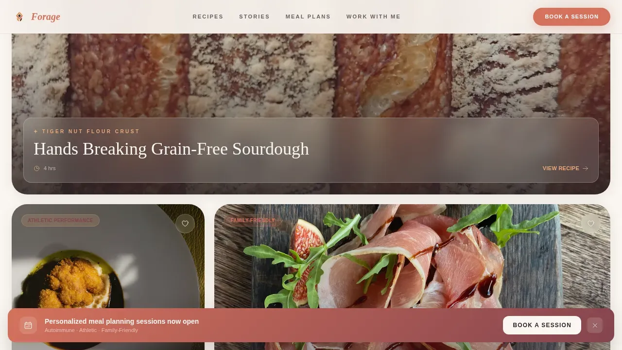Gourmet Paleo Kitchen Landing Page Template