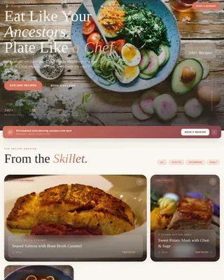 Gourmet Paleo Kitchen Landing Page Template