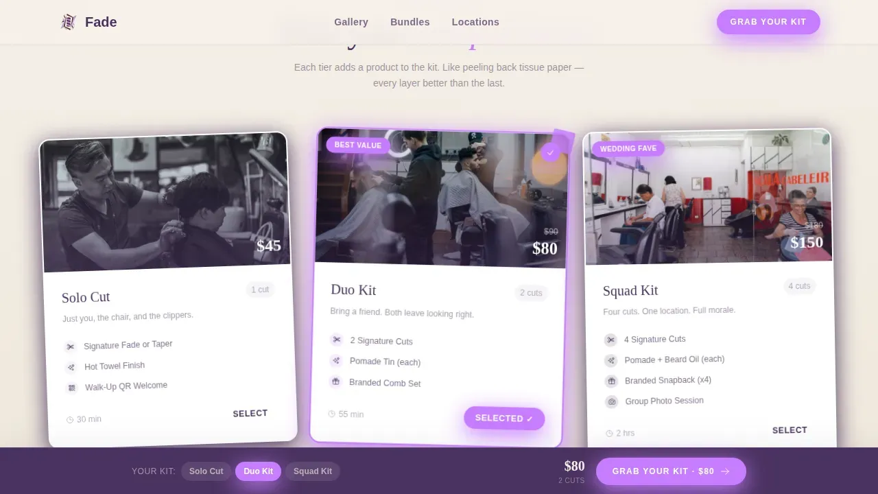 Expert Barbershop Booking Landing Page Template