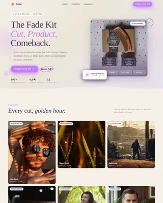 Expert Barbershop Booking Landing Page Template