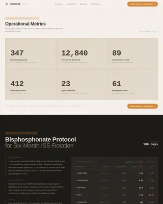 Advanced Space Medicine Landing Page Template