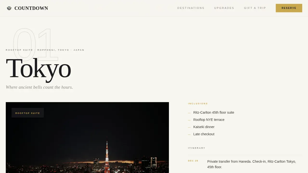 Luxury Holiday Travel Landing Page Template