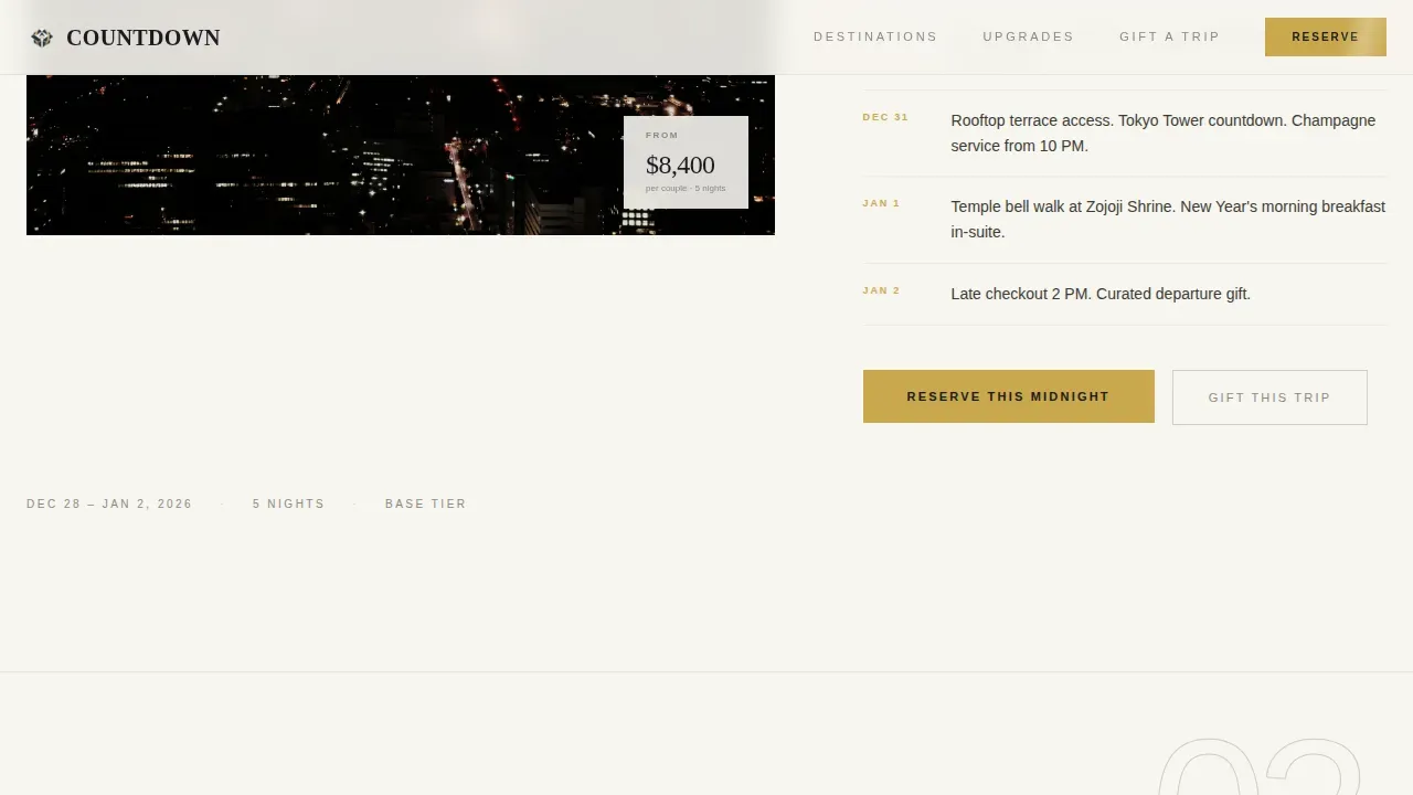 Luxury Holiday Travel Landing Page Template