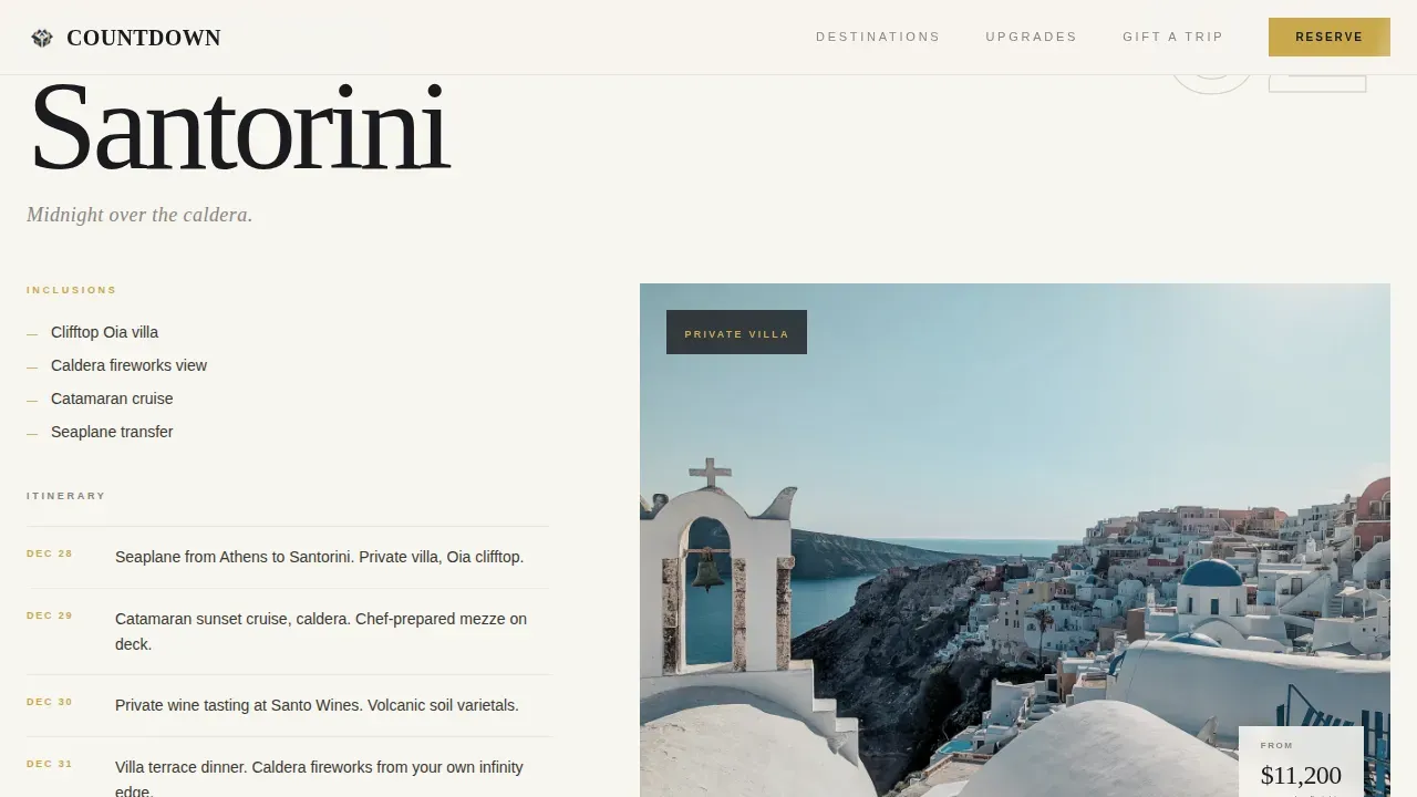 Luxury Holiday Travel Landing Page Template