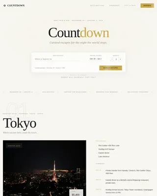 Luxury Holiday Travel Landing Page Template