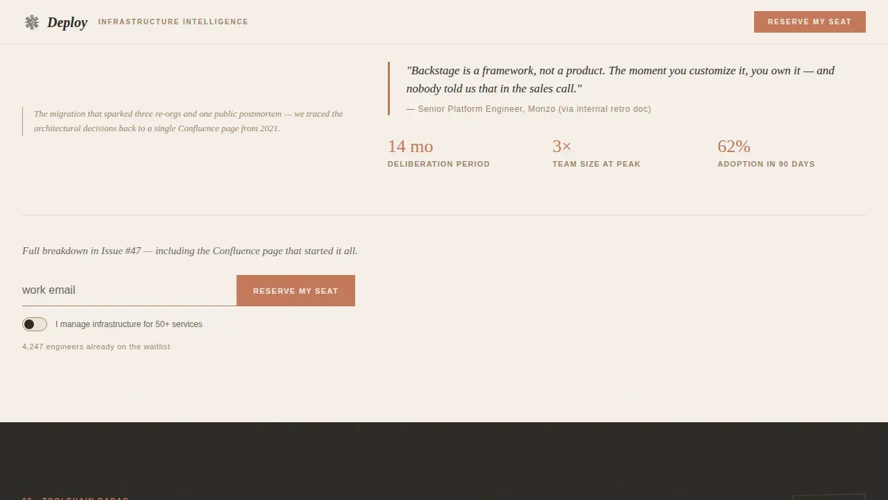 Premium Tech Newsletter Landing Page Template