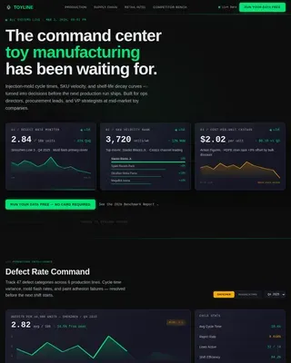 Intelligent Toy Analytics Landing Page Template