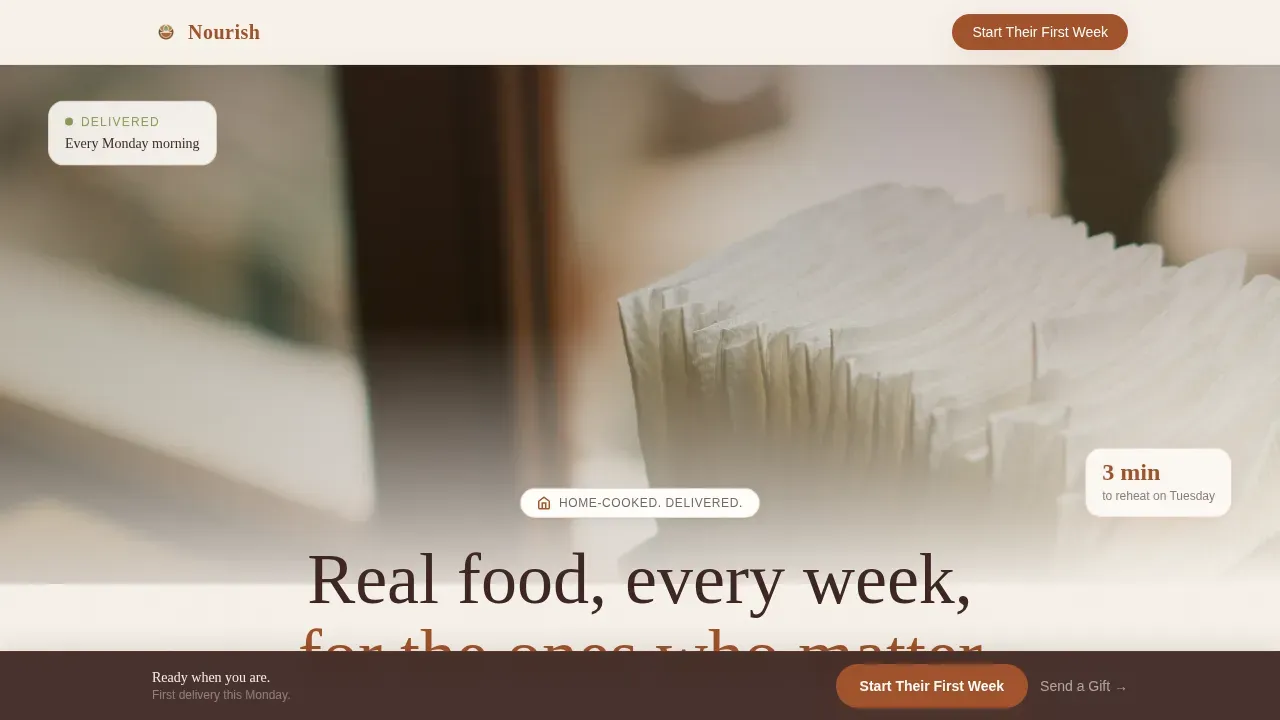 Premium Senior Meals | Free Website Template | Rocket