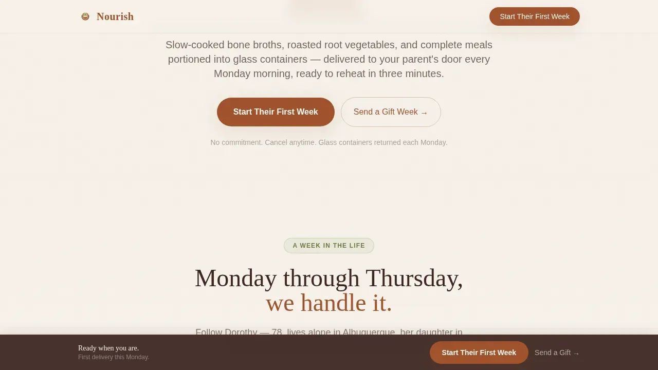 Premium Senior Meals | Free Website Template | Rocket