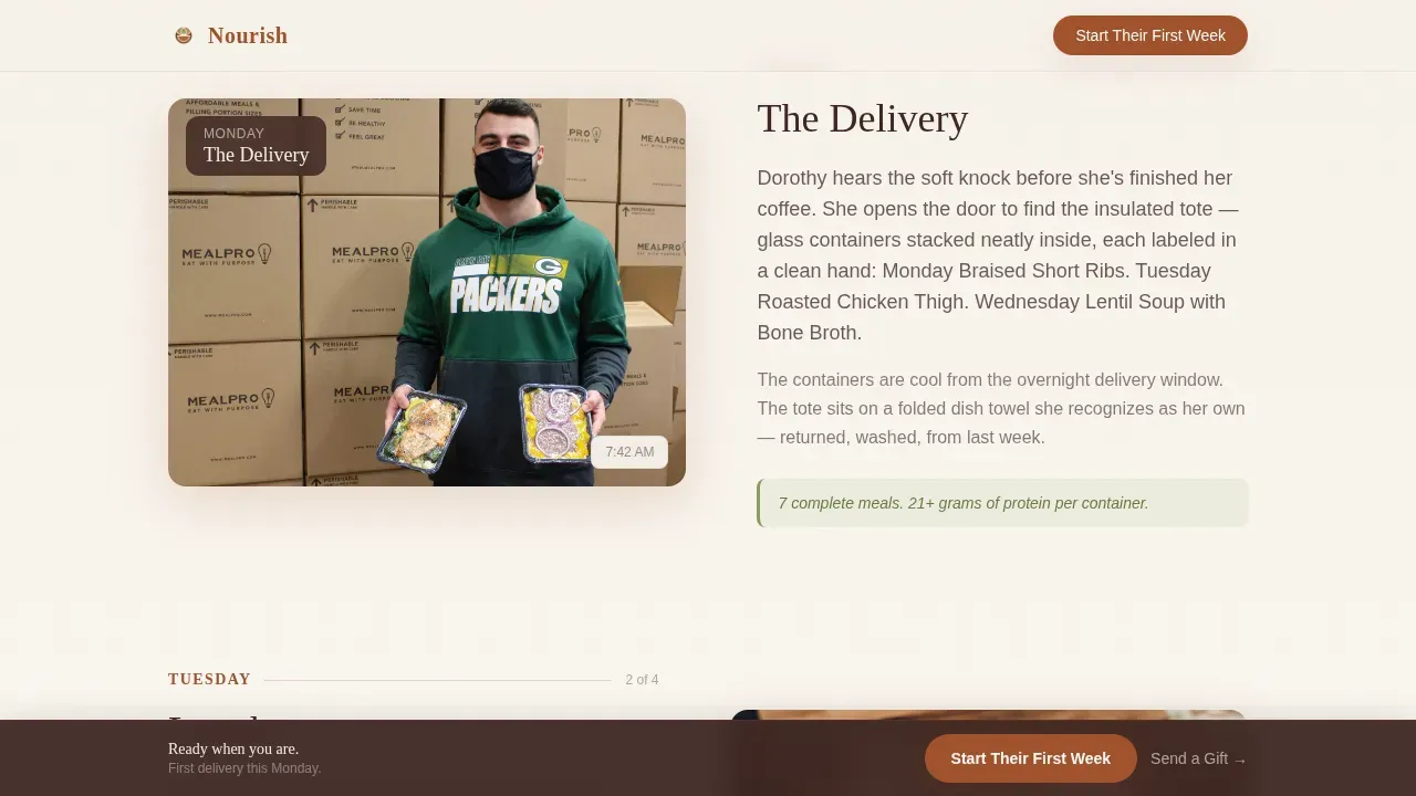 Premium Senior Meals | Free Website Template | Rocket