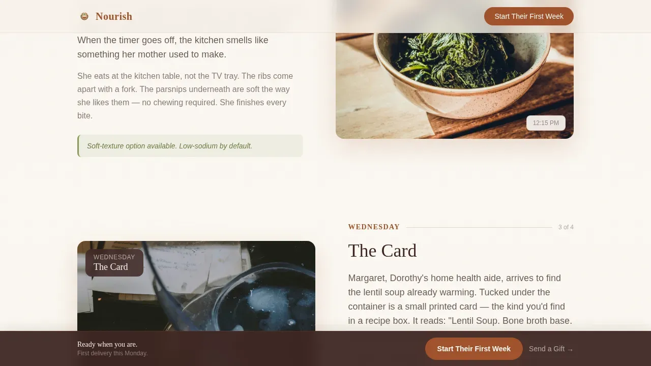 Premium Senior Meals | Free Website Template | Rocket