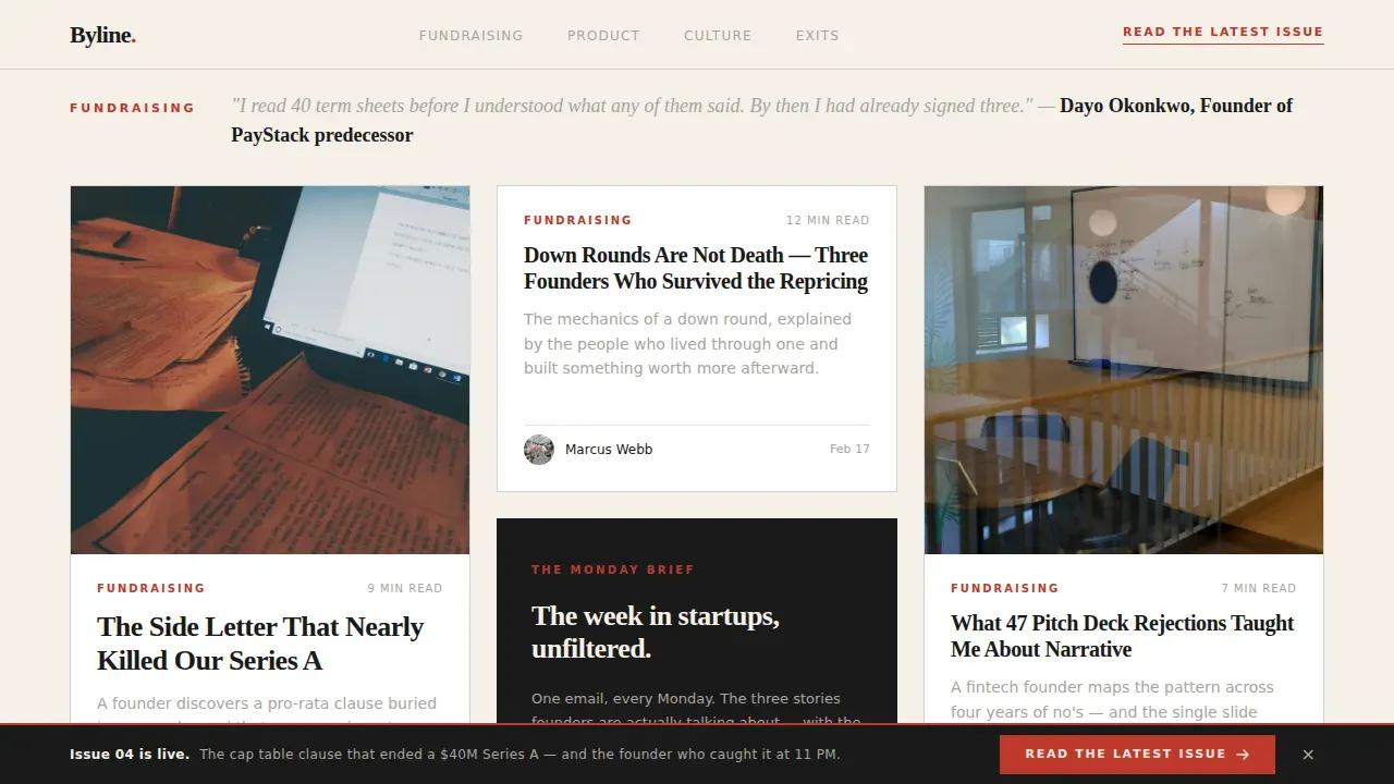 Dynamic Startup Insights Landing Page Template