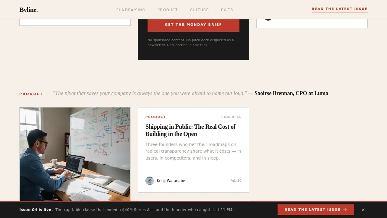 Dynamic Startup Insights Landing Page Template