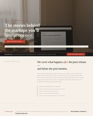 Dynamic Startup Insights Landing Page Template
