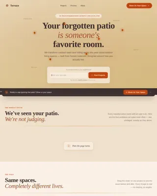 Luxury Outdoor Design Landing Page Template