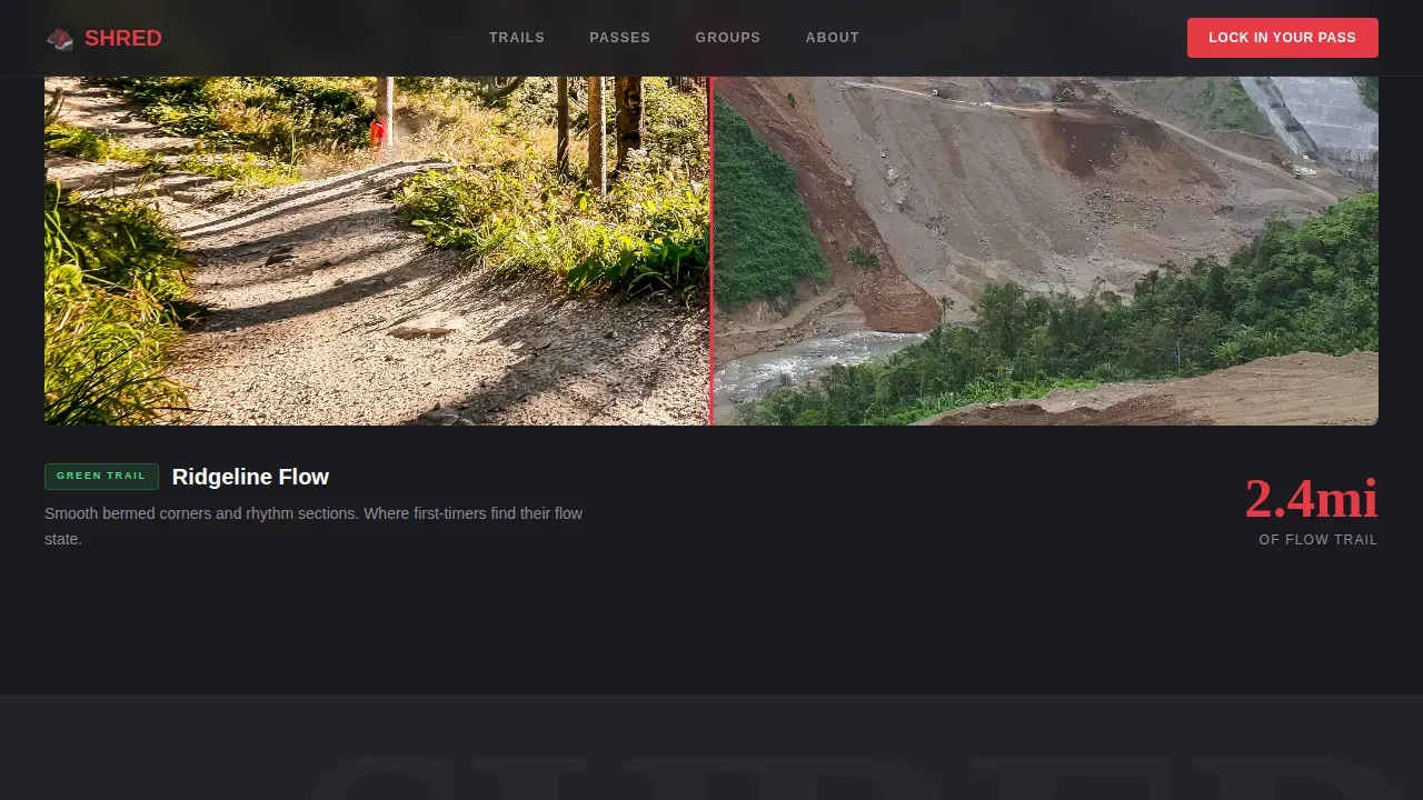 Adrenaline Mountain Biking Landing Page Template