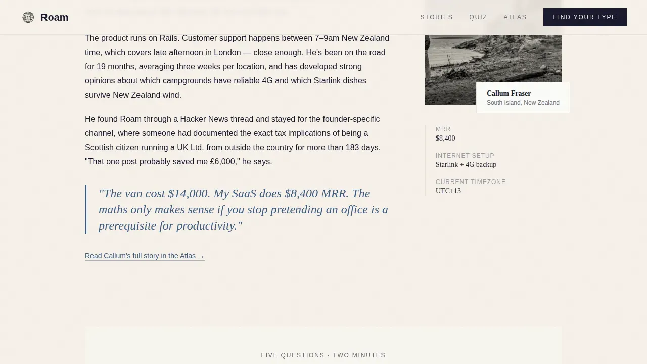 Nomadic Lifestyle Guide Landing Page Template