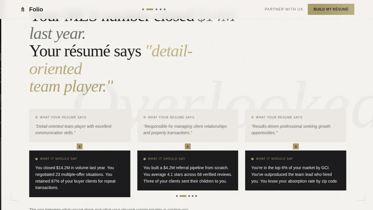 Professional Realtor Portfolio Landing Page Template