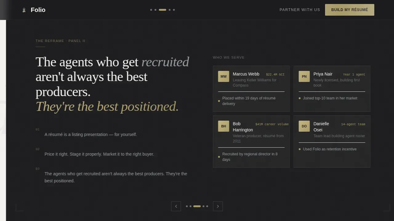 Professional Realtor Portfolio Landing Page Template