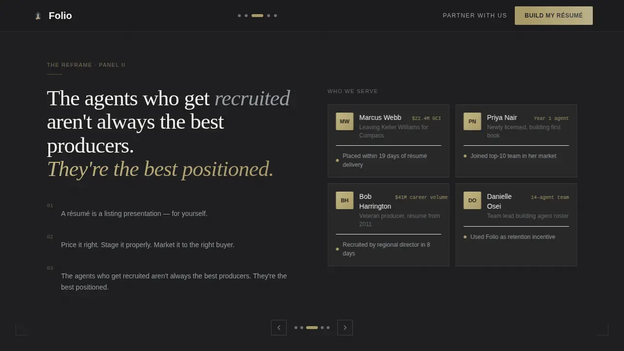 Professional Realtor Portfolio Landing Page Template