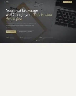 Professional Realtor Portfolio Landing Page Template