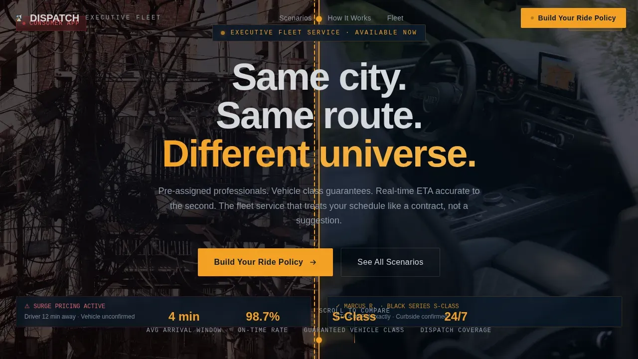 Premium Car Service Landing Page Template