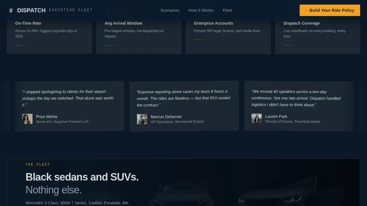 Premium Car Service Landing Page Template