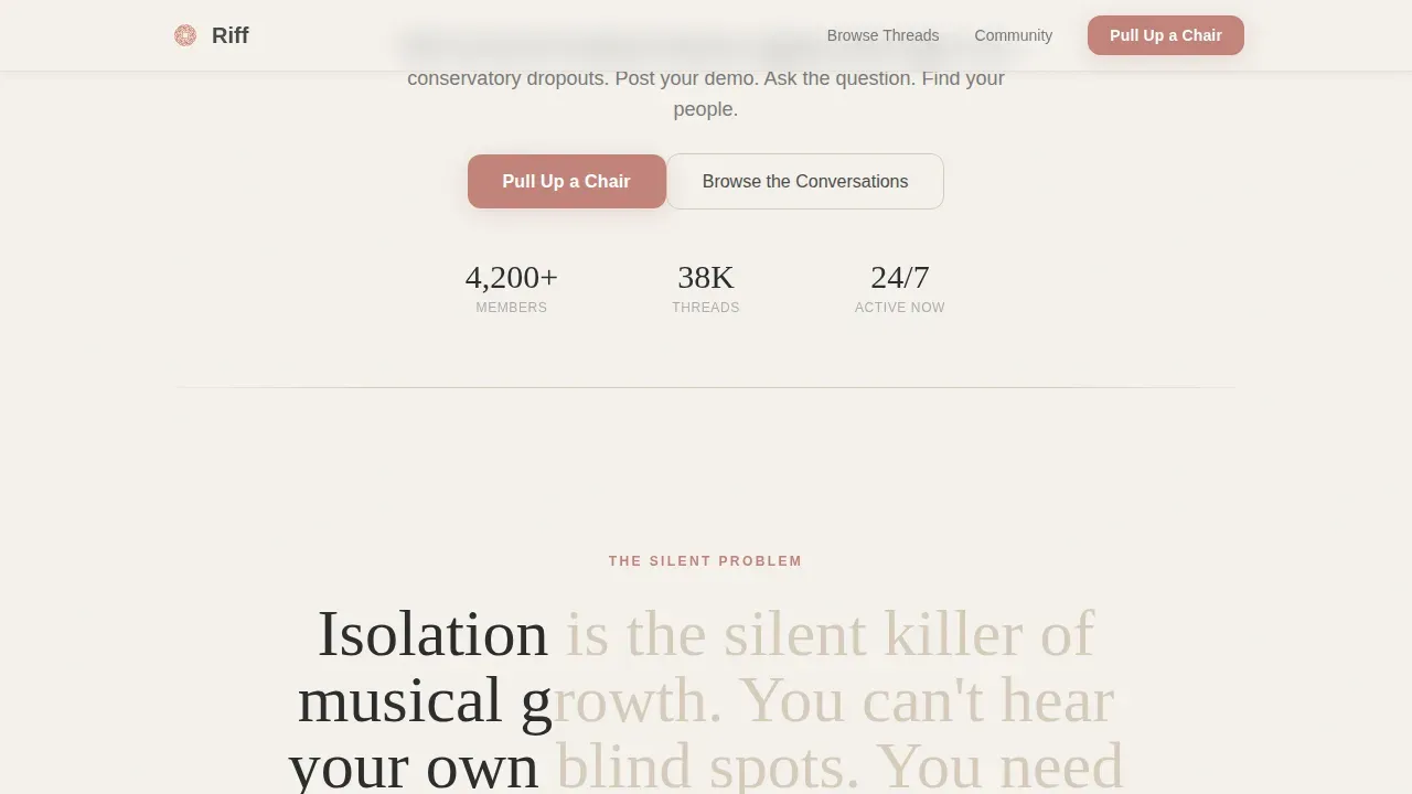 Advanced Musicians Community Professional Website Template