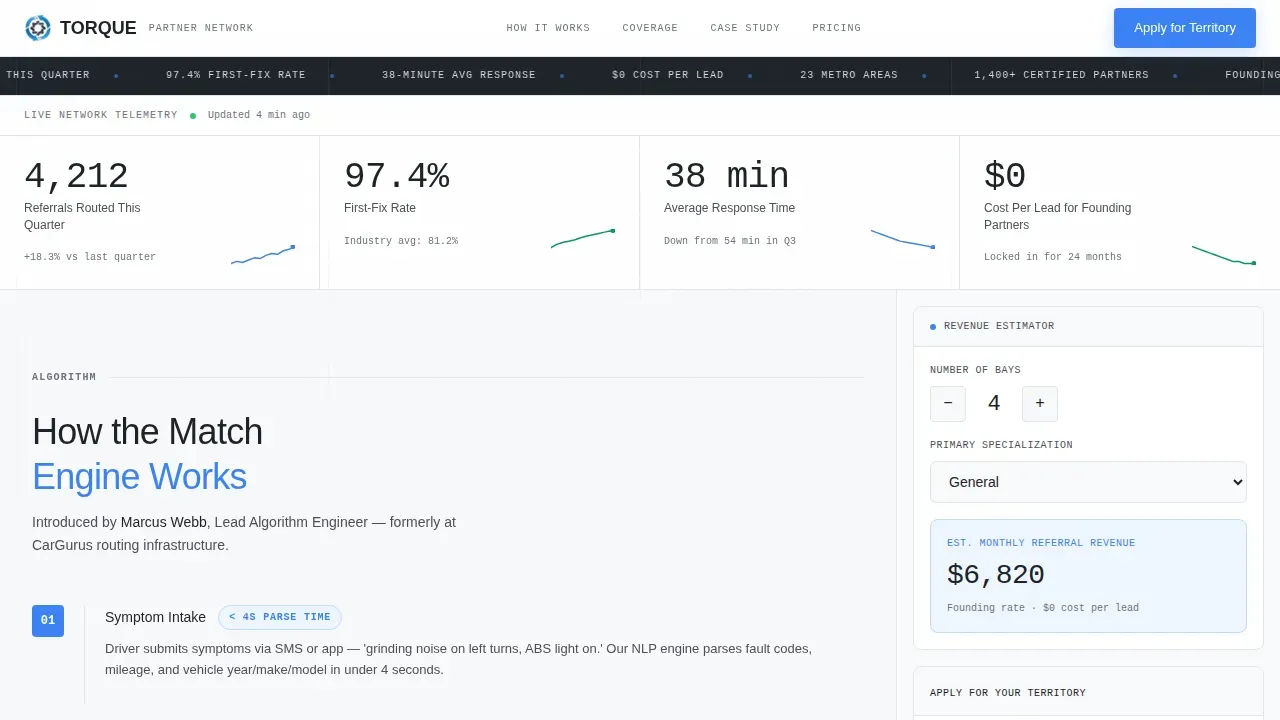 Dynamic Partner Network Landing Page Template